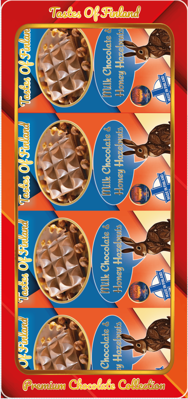 Milk Chocolate Box (4 Bars) Honey Hazelnut