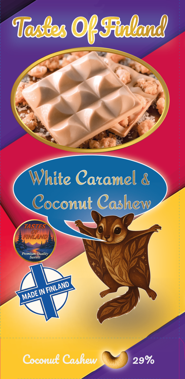 Caramel White Chocolate & Coconut Cashew, 4x105g