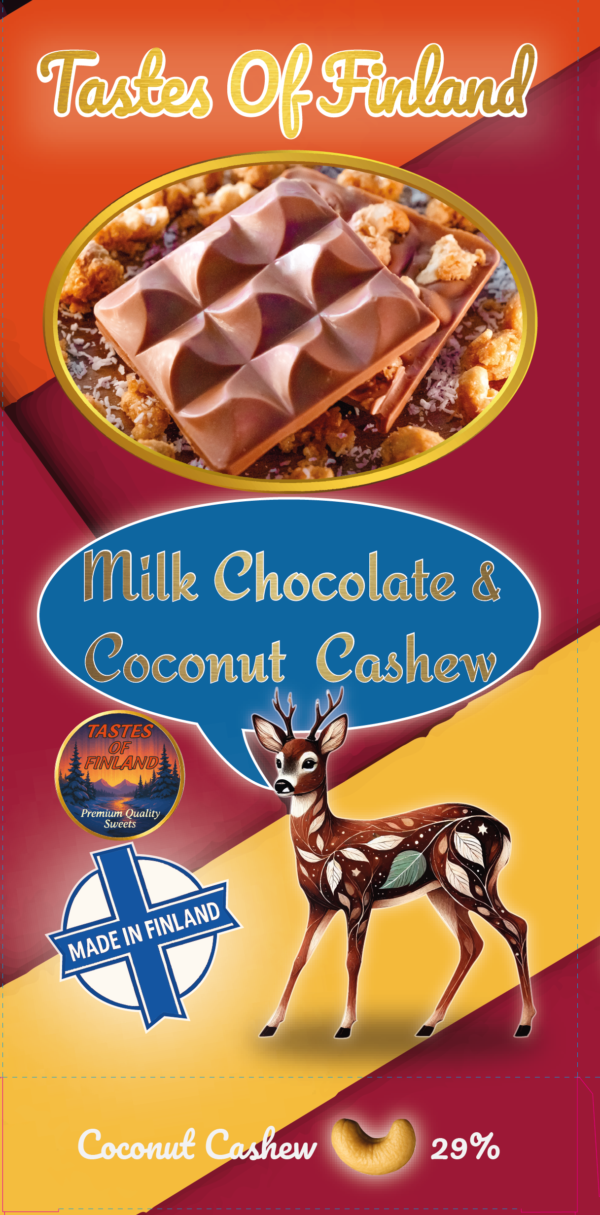 Milk Chocolate & Coconut Cashew, 4x105g