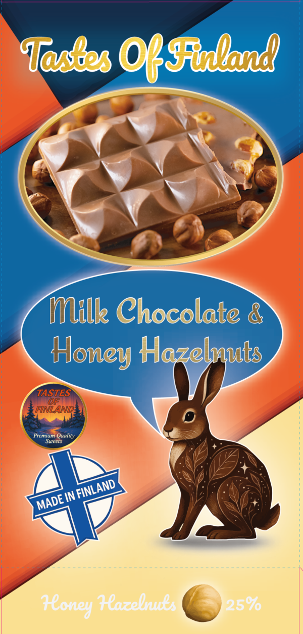 Milk Chocolate & Honey Hazelnuts, 4x100 g
