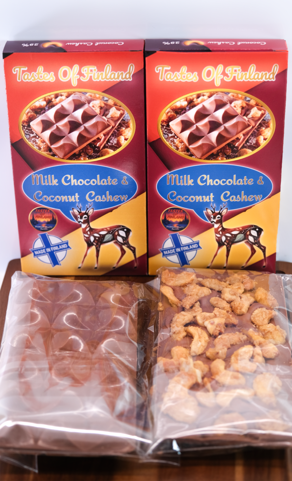 Milk Chocolate & Coconut Cashew, 4x105g