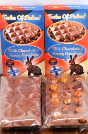 Milk Chocolate with Honey & Hazelnuts – Finnish Chocolate Gift Box – 4 Bars - Image 3