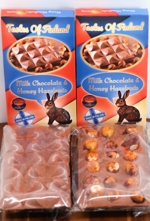 Milk Chocolate & Honey Hazelnuts, 4x100 g