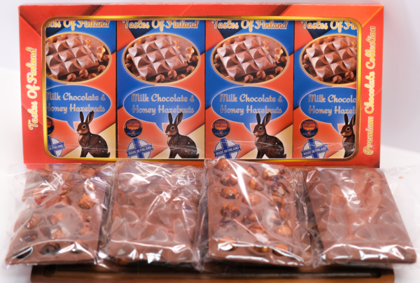 Milk Chocolate & Honey Hazelnuts, 4x100 g