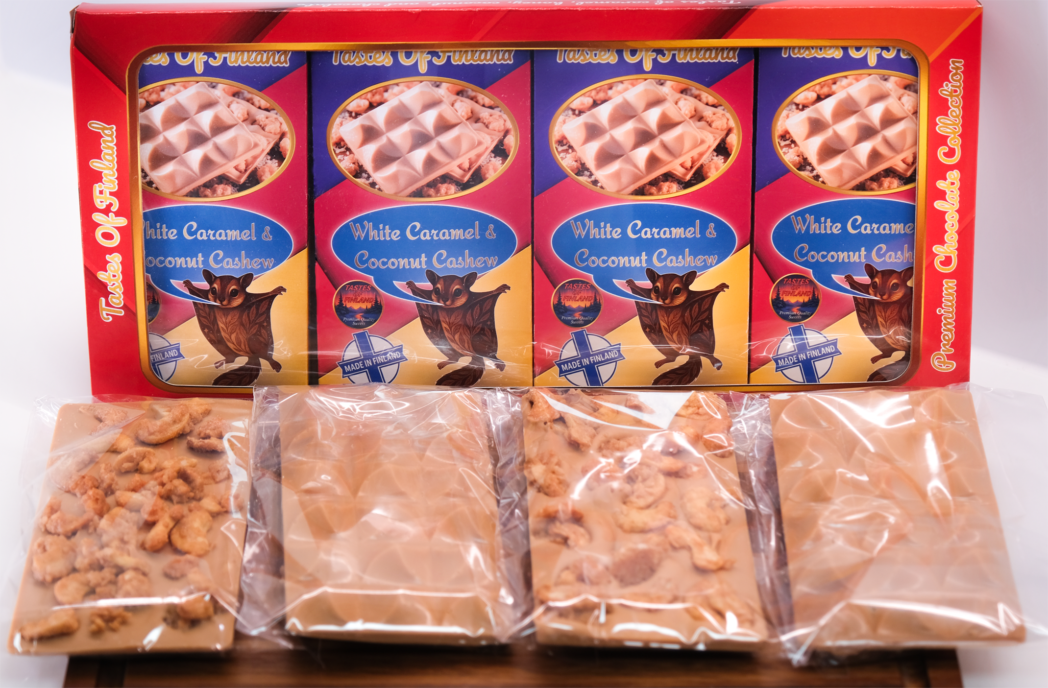 Caramel White Chocolate & Coconut Cashew, 4x105g - Image 2