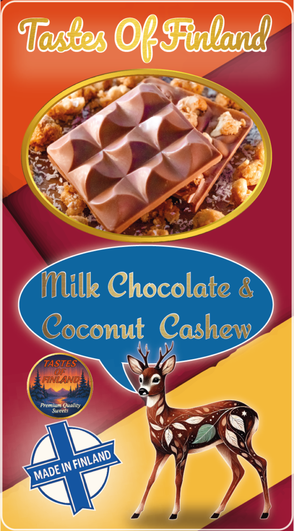 Milk Chocolate & Coconut Cashews Bar