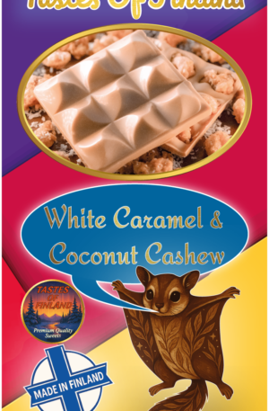Caramel White Chocolate & Coconut Cashews Bar
