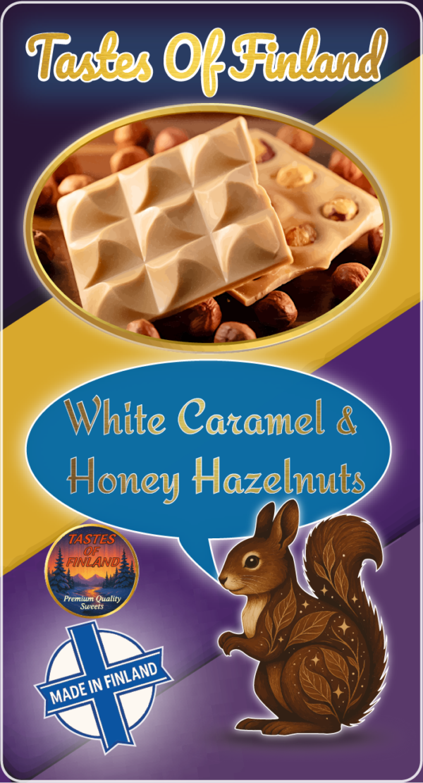 Caramel White Chocolate & Honey Hazelnuts Bar