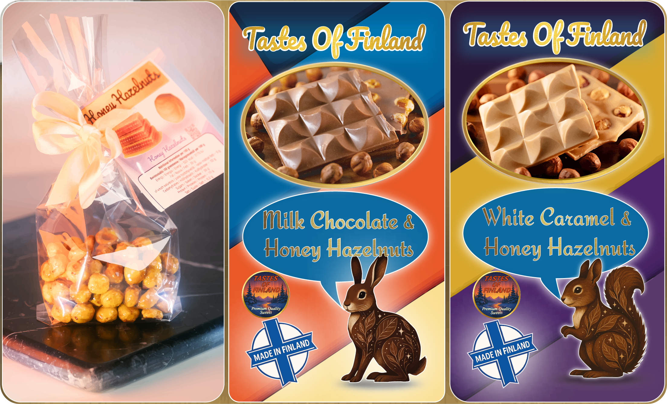 2 Chocolate Bars + Honey Hazelnut Nuts - Image 5